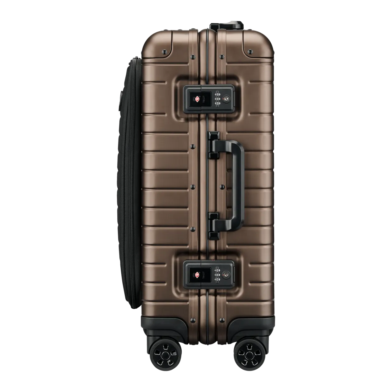 Lufthansa Aluminium Collection First Class Edition Trolley S con tasca frontale, bronzo