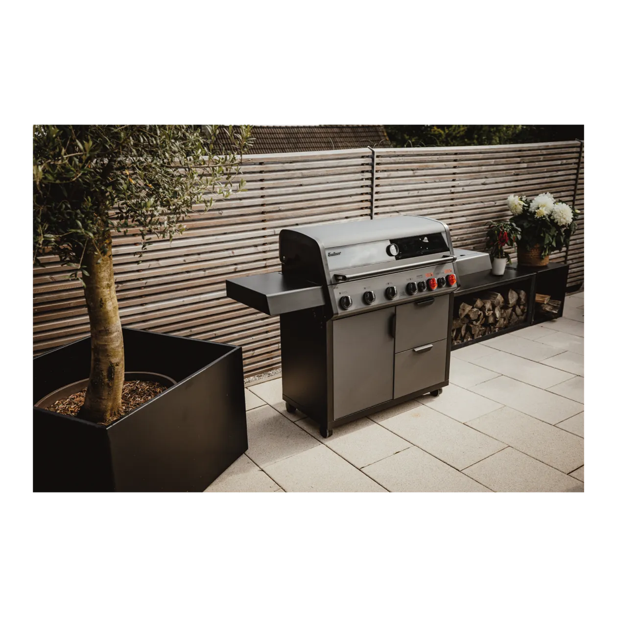 Enders Hyde 6 SIKR Turbo™ II Barbecue a gas, nero/grigio