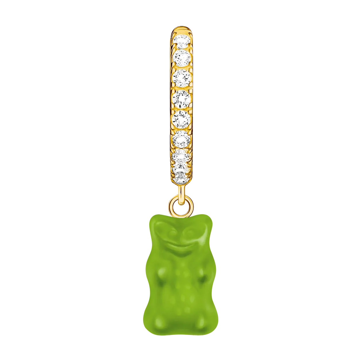 THOMAS SABO x HARIBO Hoop Earring, Gold/Green