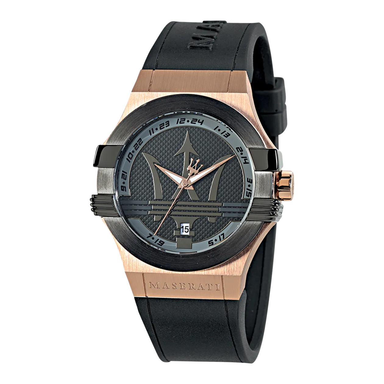 Maserati POTENZA Orologio da polso, toni oro rosa / nero