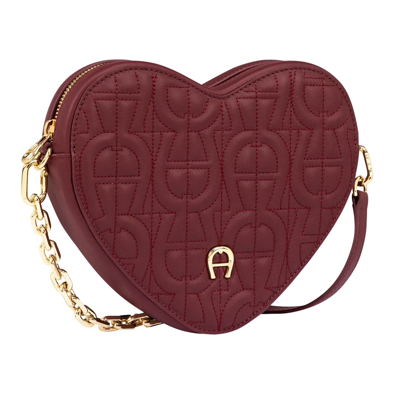 AIGNER Heart Pouch, Burgundy