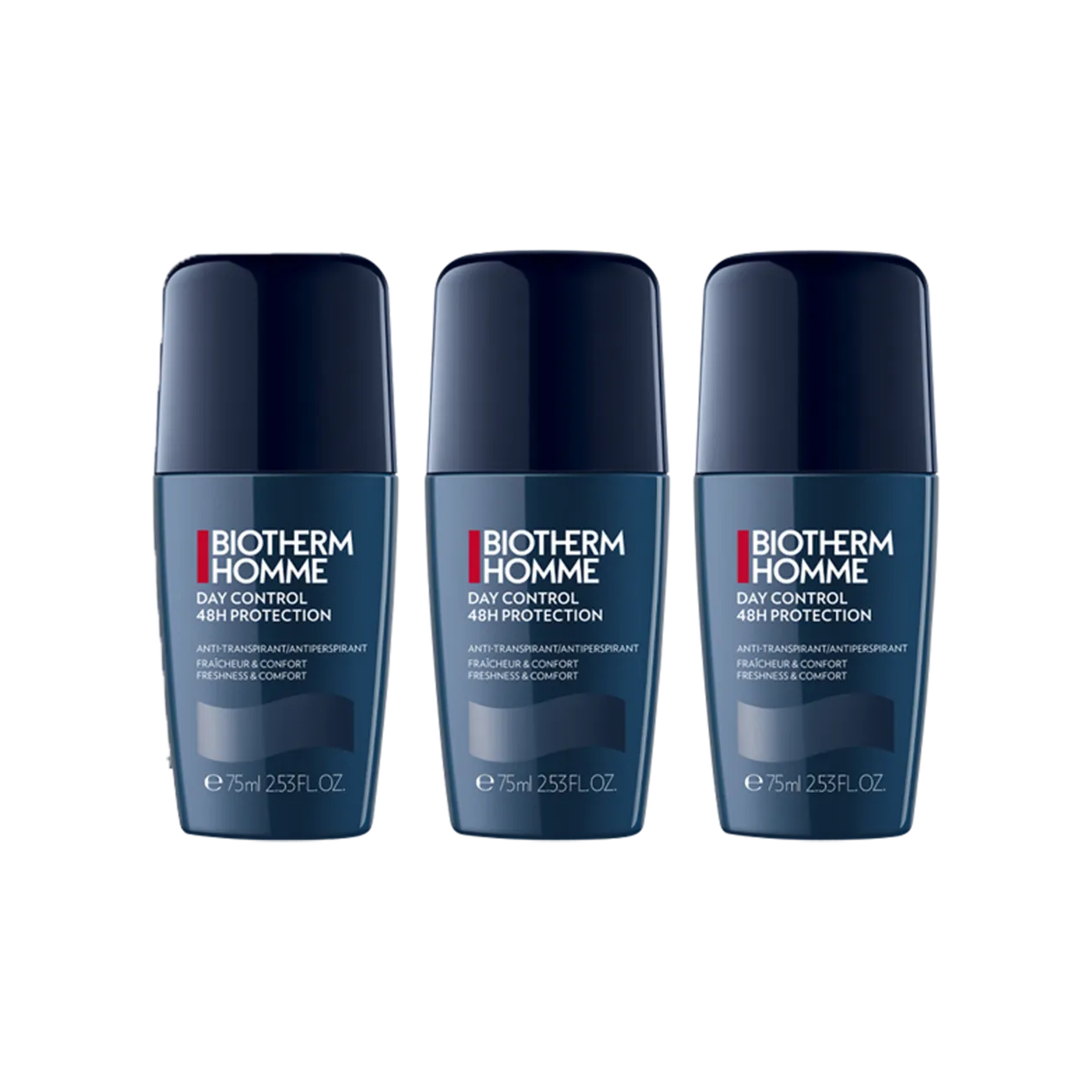 Biotherm Homme Day Control Deodorant Roll-on Trio, 3x 75 ml