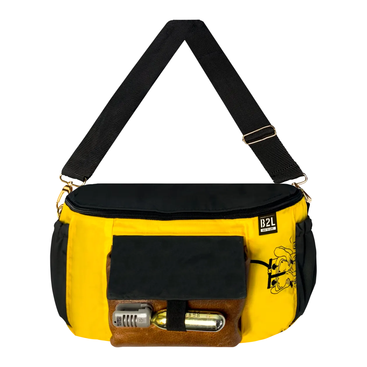 BAG TO LIFE Co-Pilot BC Cross-Over-Bag, Grey/Yellow