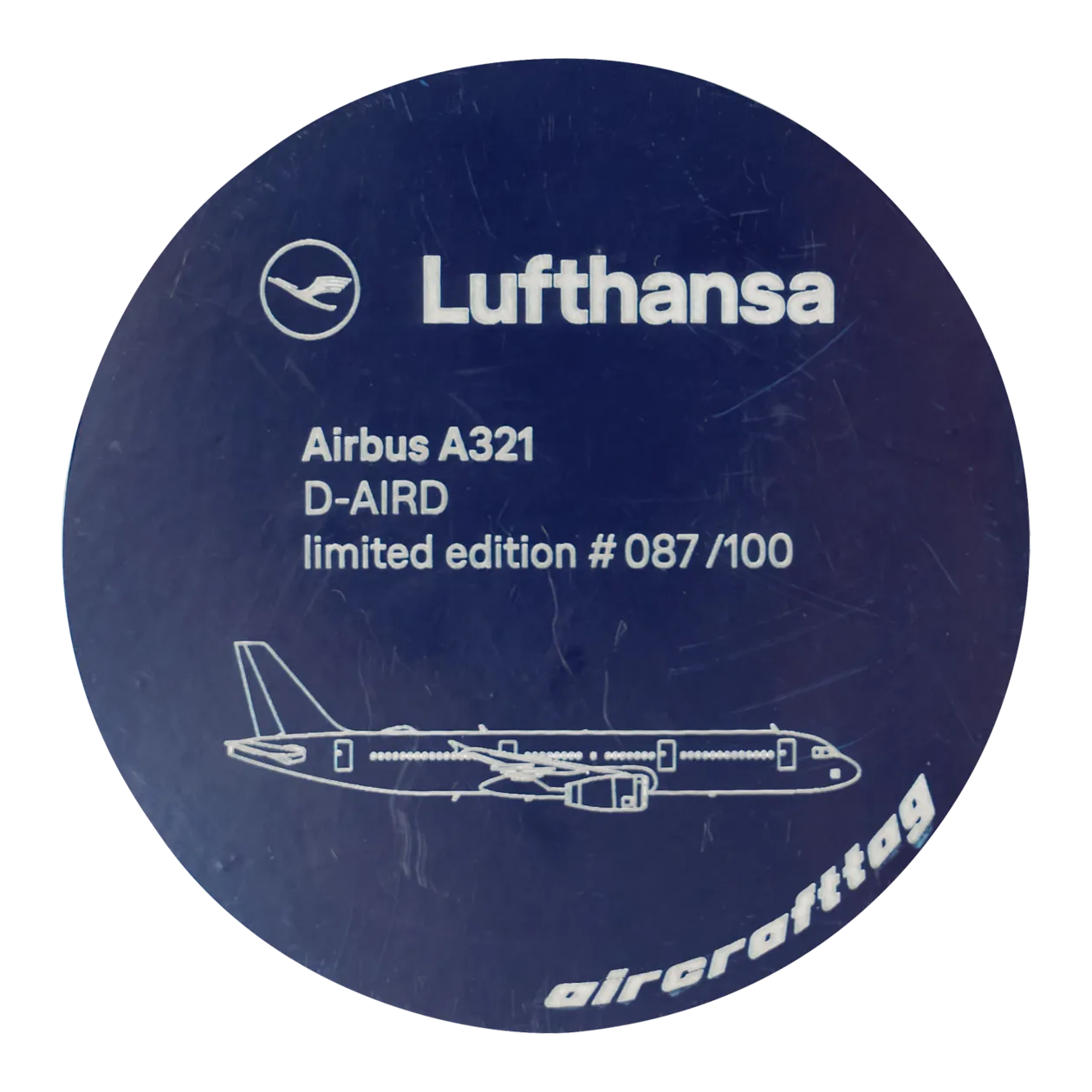 Lufthansa Upcycling Collection A321-131 D-AIRD Magnet, Blue