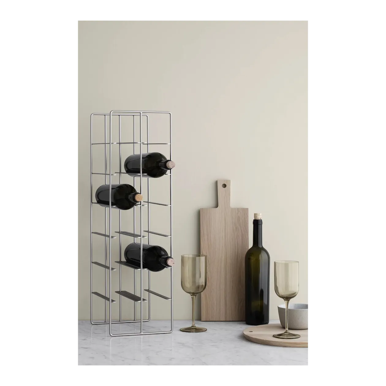 blomus PILARE Wine Rack, Black