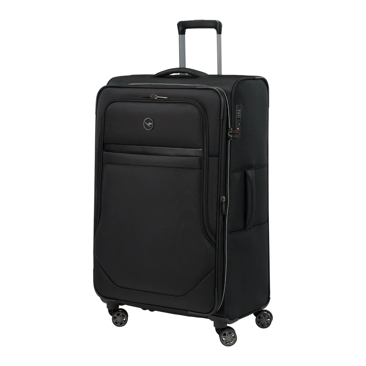 Lufthansa Flight Collection 5.0 Trolley XL (espandibile), 4 ruote, nero