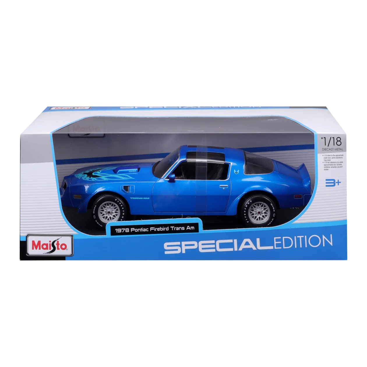 Maisto Pontiac Firebird Trans Am (1978) Model Car, 1:18, Blue