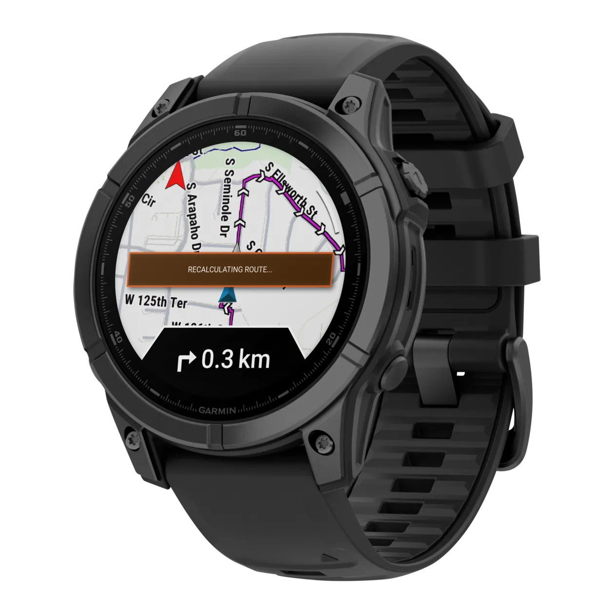 Garmin fēnix® E GPS Multisport Smartwatch, Black / Slate Grey