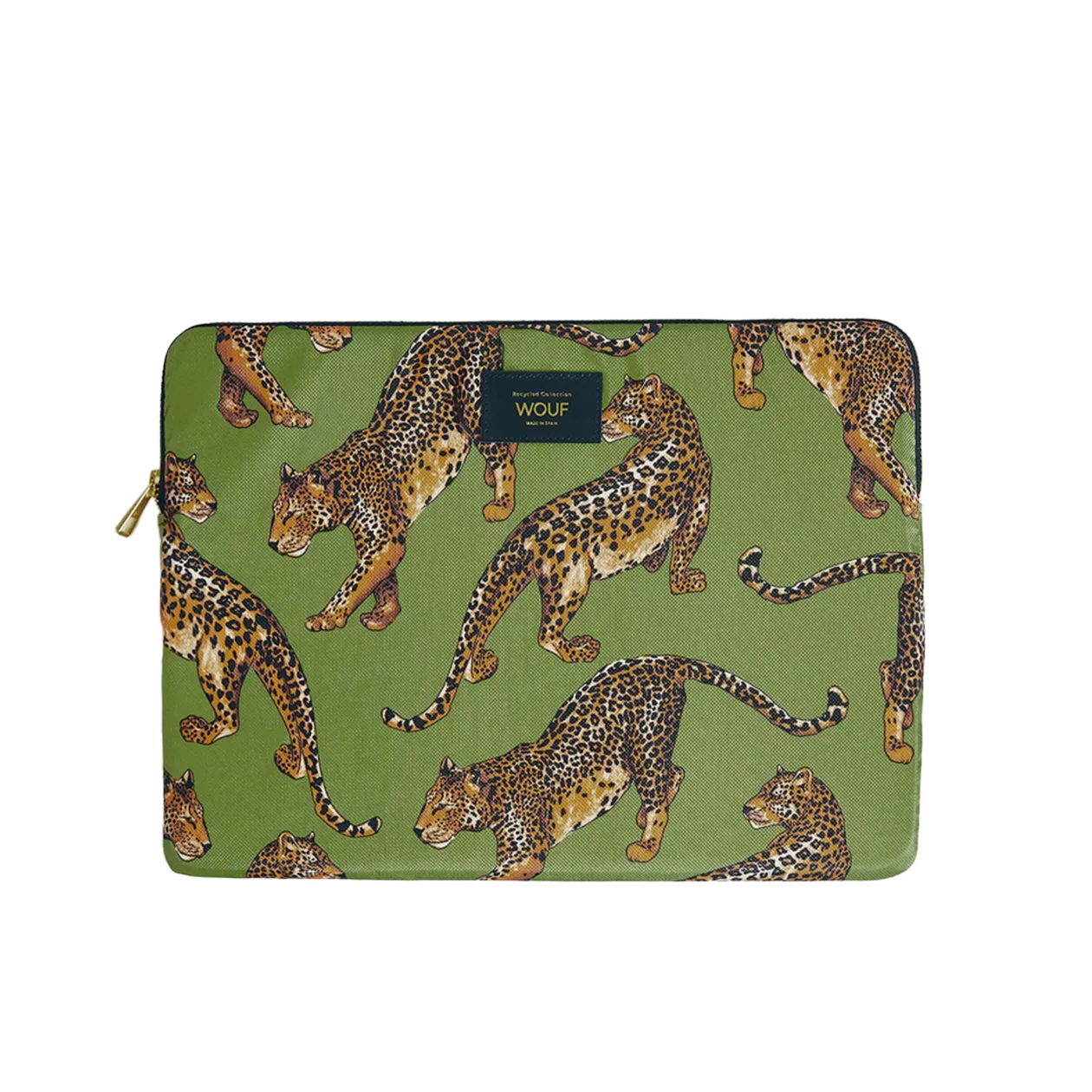 WOUF Olive Leopard Housse pour ordinateur, Olive