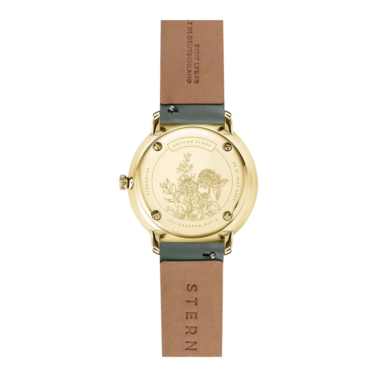 Sternglas NAOS XS Edition Flora Montre-bracelet, sauge/doré