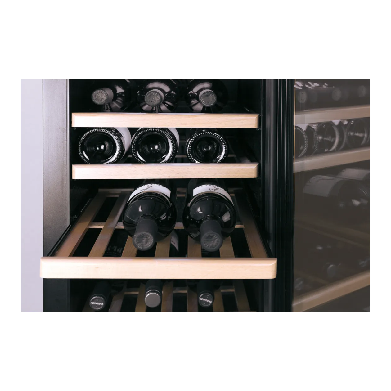 CASO Design WineComfort 240 Smart 2-Zonen-Weinkühlschrank, Silber/Schwarz