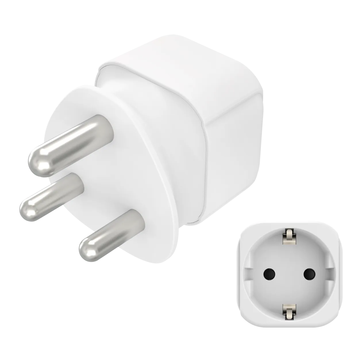 Hama Type M Travel Adapter for South Africa, Three-Pin, White