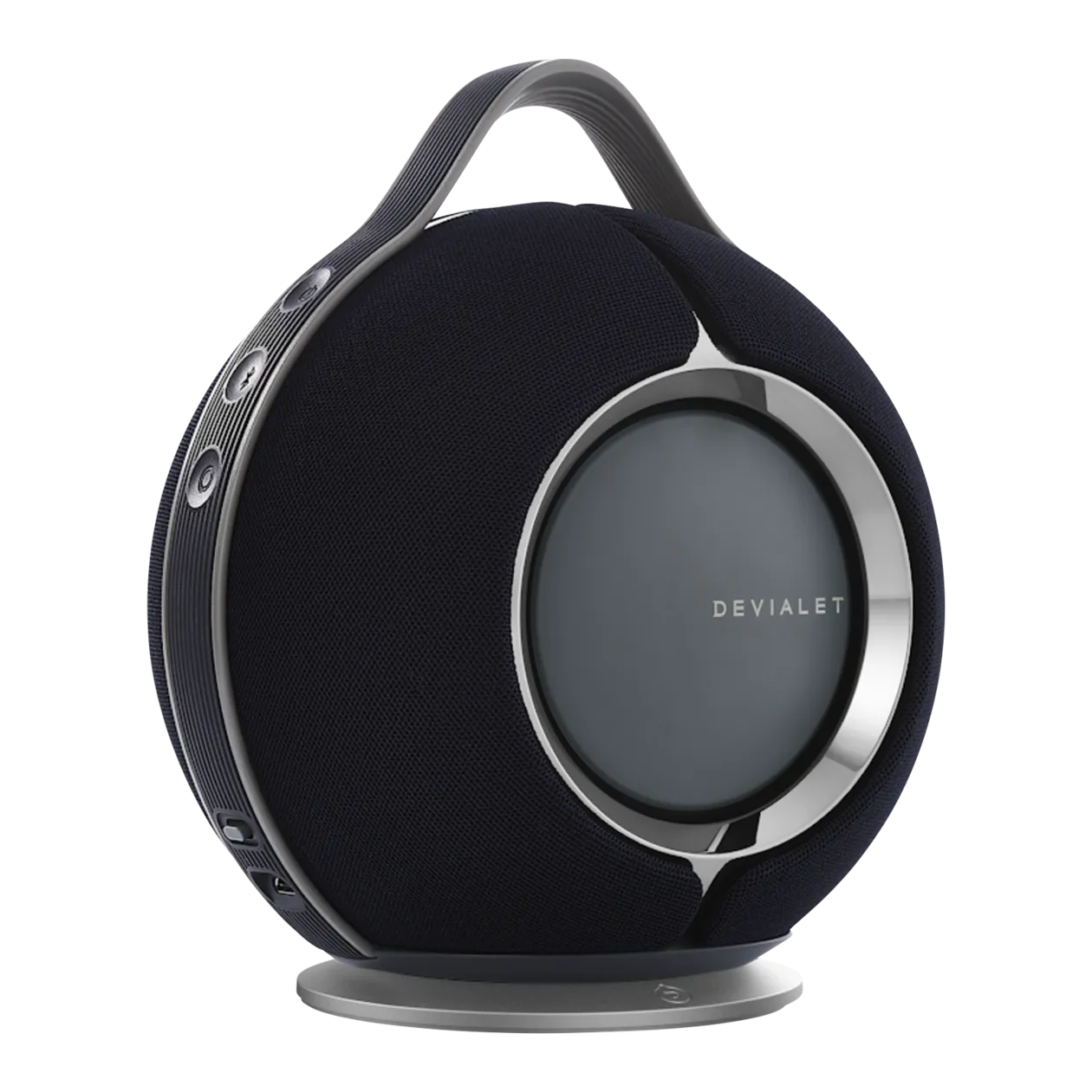 Devialet Mania tragbarer Hi-Fi-Lautsprecher mit Ladestation, Deep Black