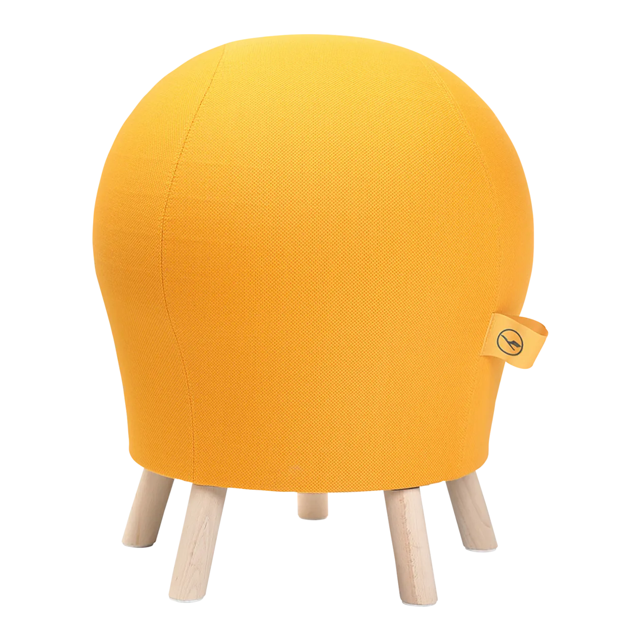 Lufthansa Upcycling Collection Sitting Ball Chair, Yellow