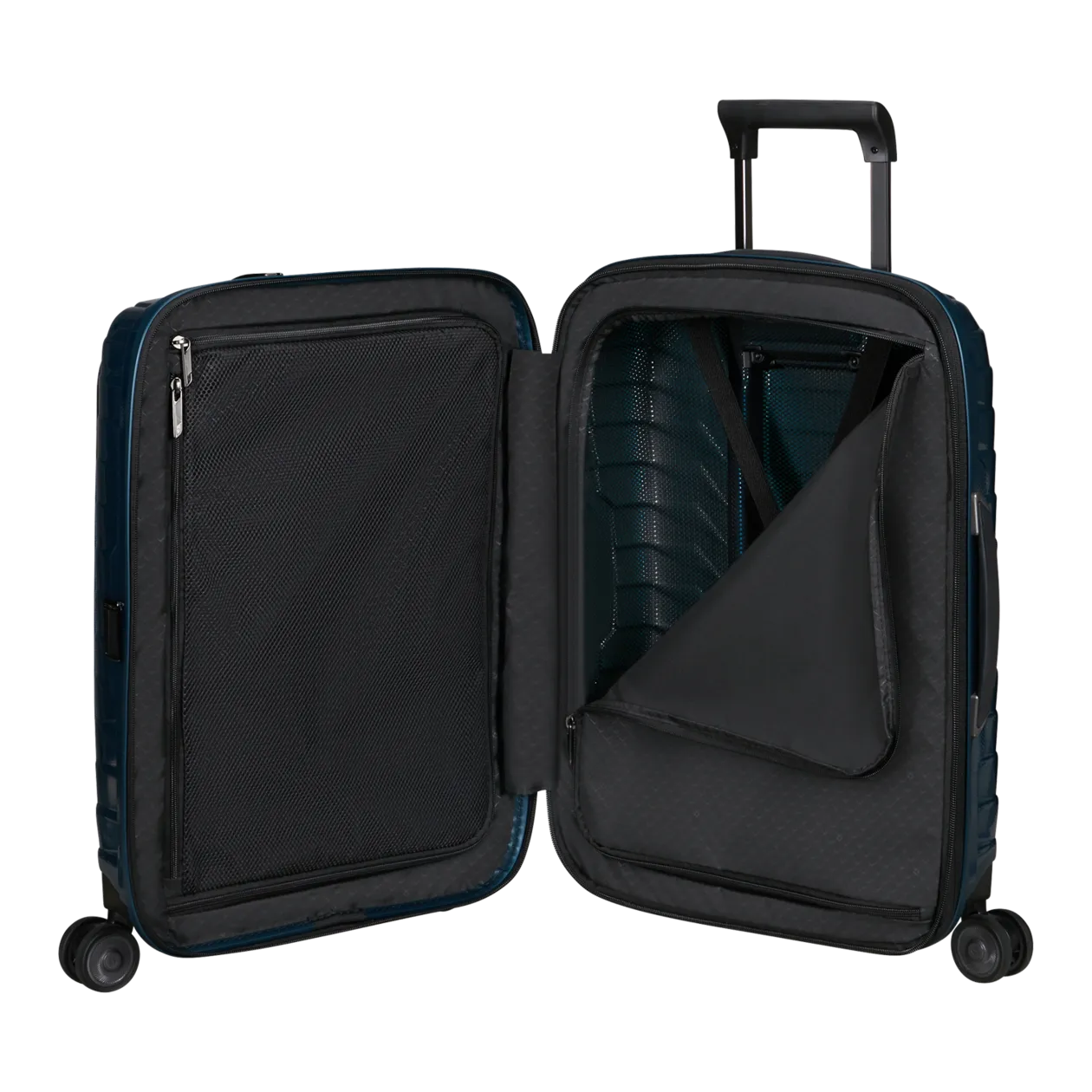 Samsonite Proxis Spinner 55/20 Easy Access Valise à roulettes S (extensible), Petrol Blue