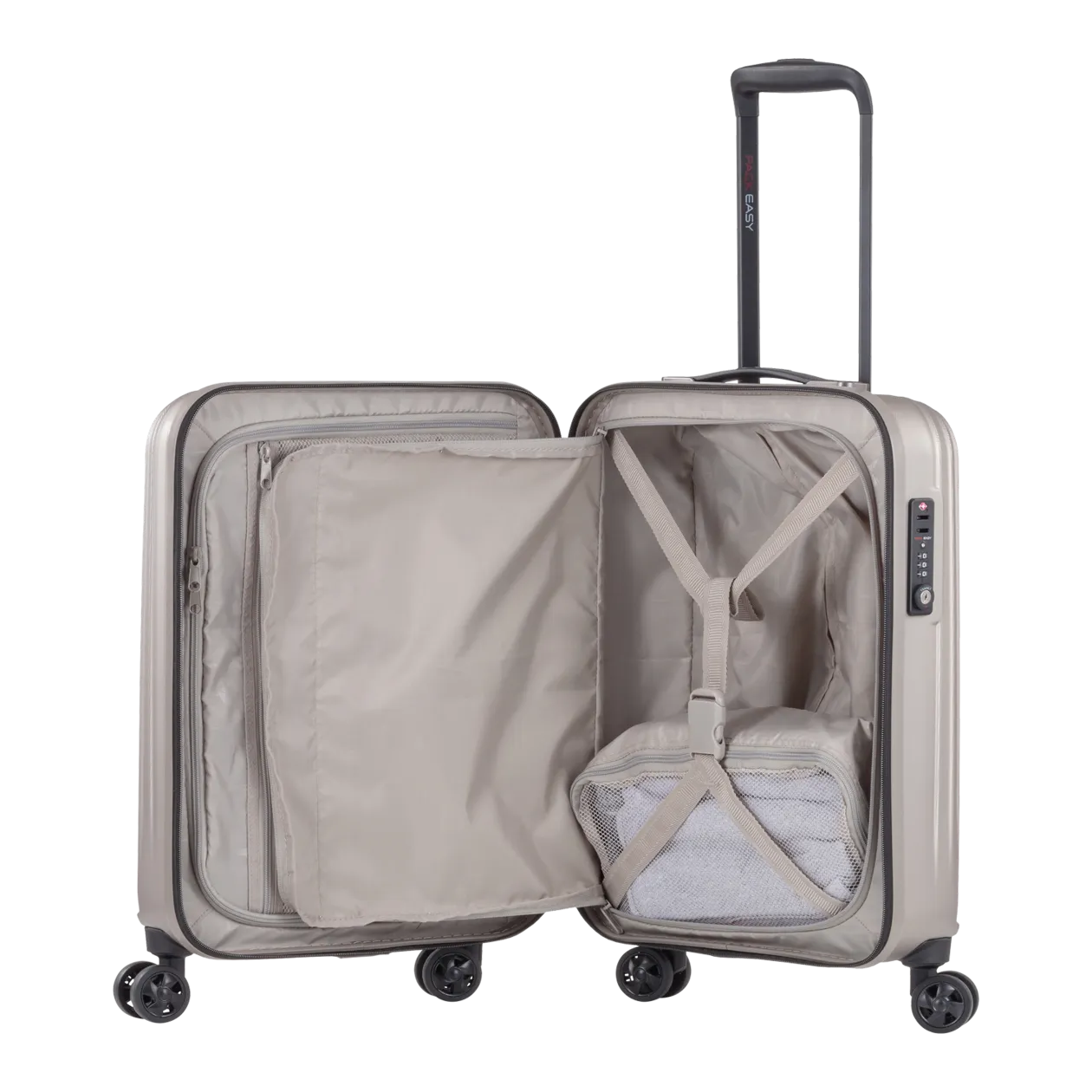 PACK EASY Genius Valise à roulettes S, Taupe