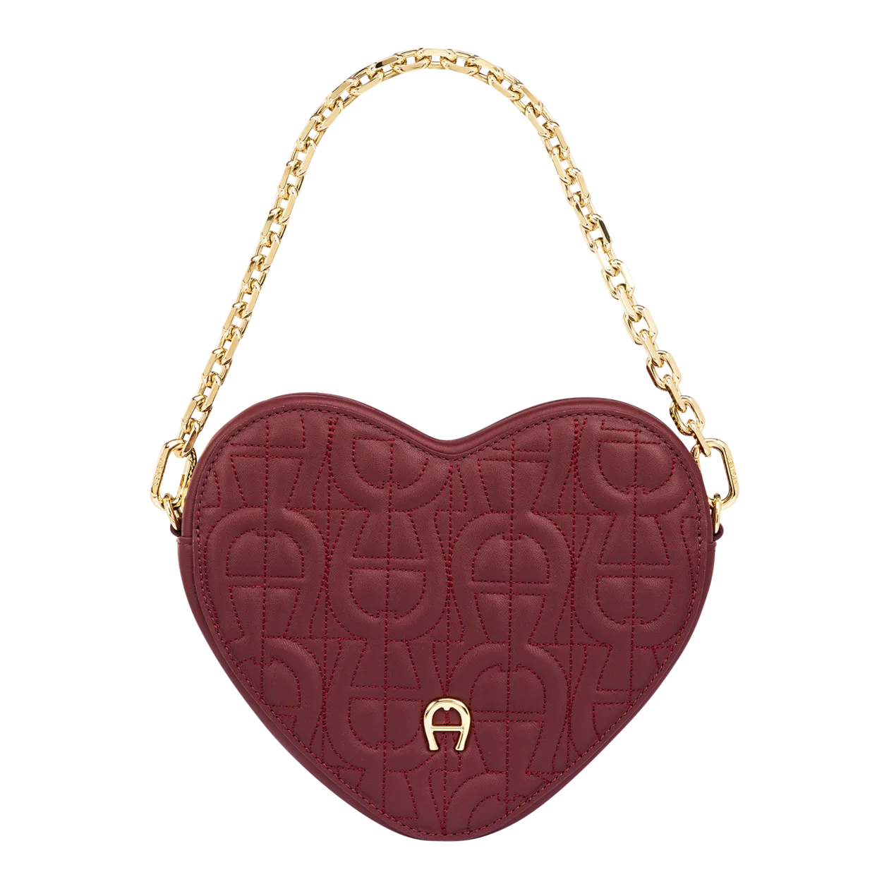 AIGNER Heart Pouch, Burgundy