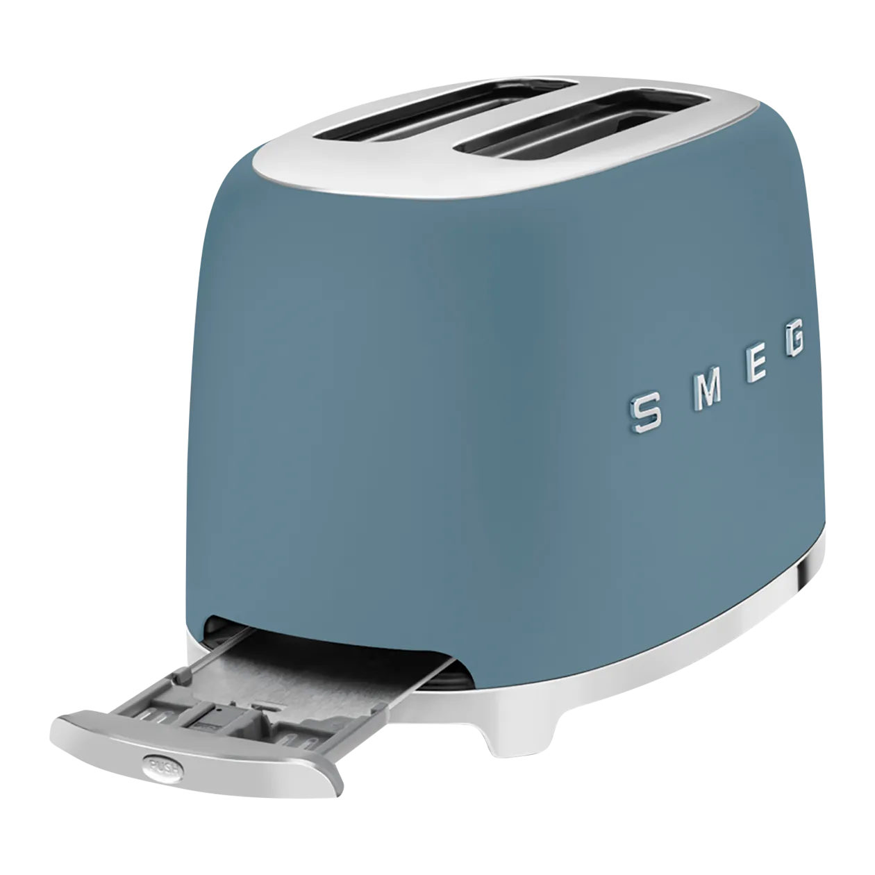 SMEG 50's Style TSF01 Toaster, 2 Slots Short, Storm Blue