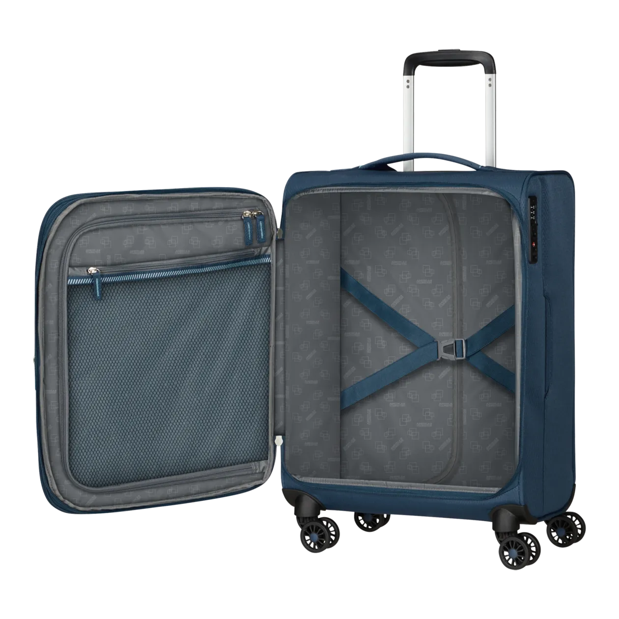 American Tourister AeroSpin Trolley S (espandibile), Indigo