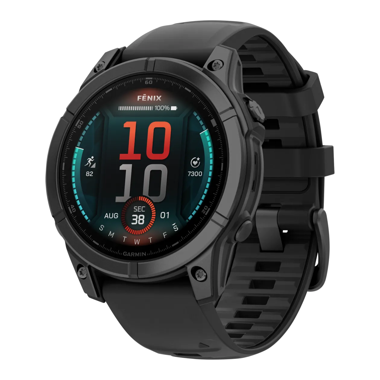 Garmin fēnix® E GPS Multisport Smartwatch, Black / Slate Grey