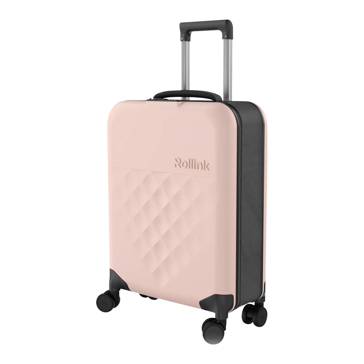 Rollink VEGA360 Valise cabine à roulettes (pliable), Rose Smoke