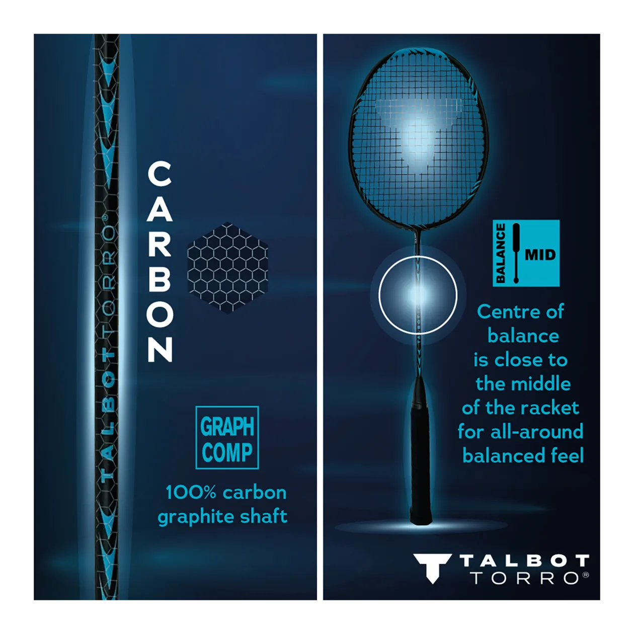 Talbot-Torro Professional Badminton Set, Black