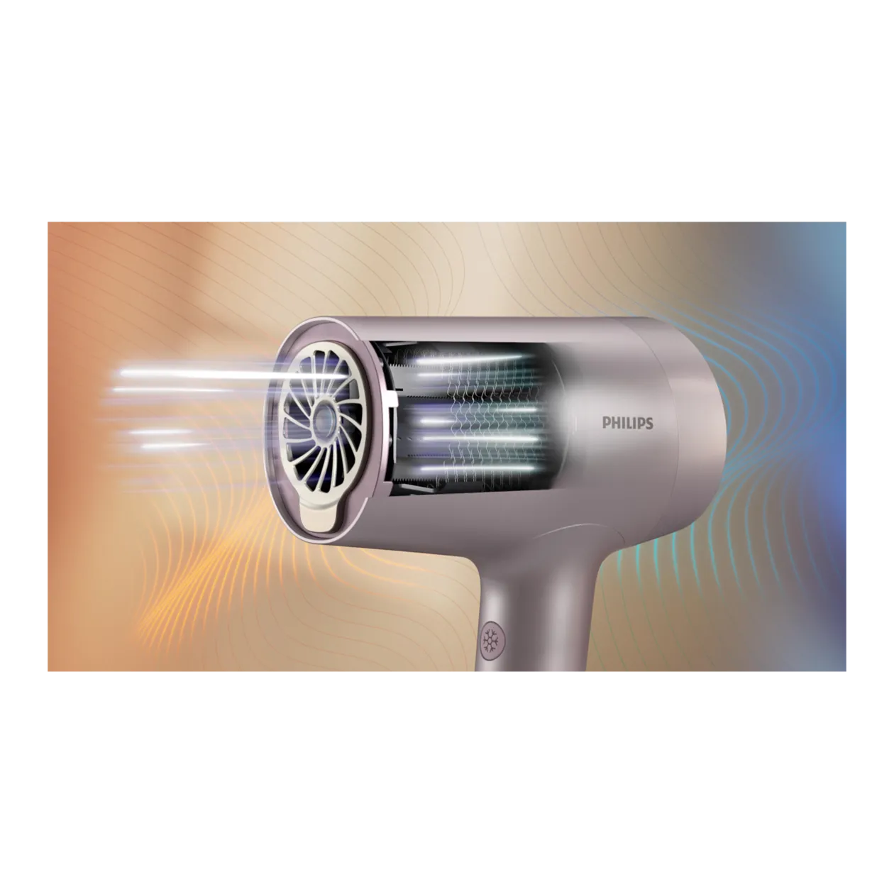 Philips Hair Dryer Series 7000 Hair Dryer, Violet