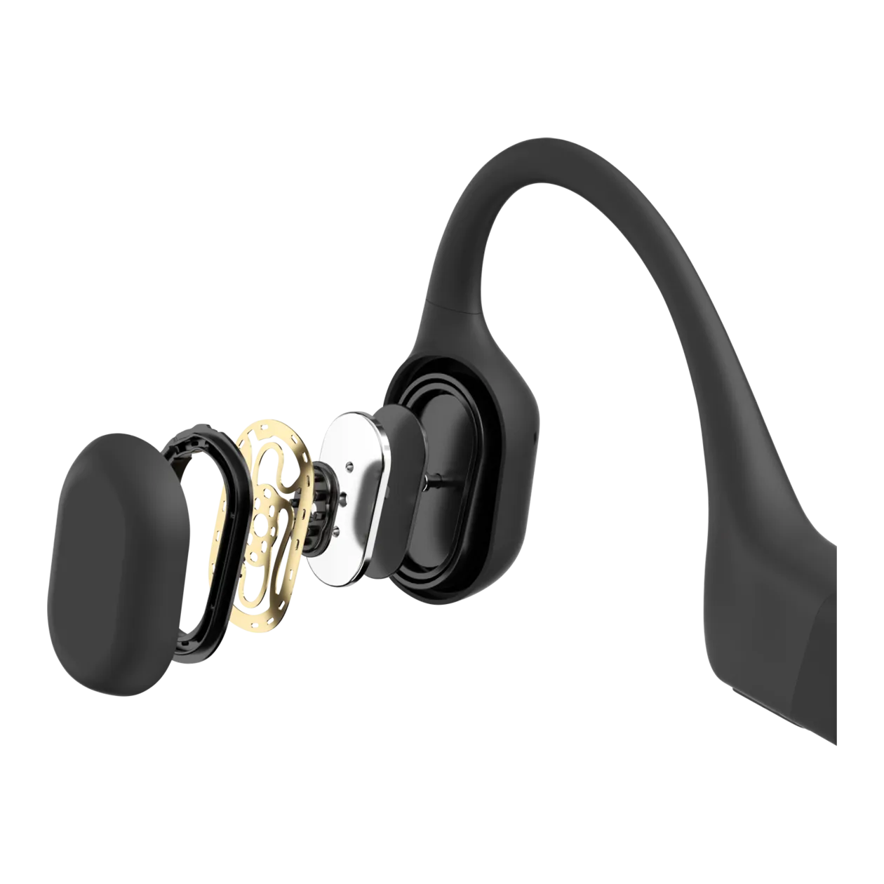 Shokz OpenRun Bone Conduction Sport Headphones, Black