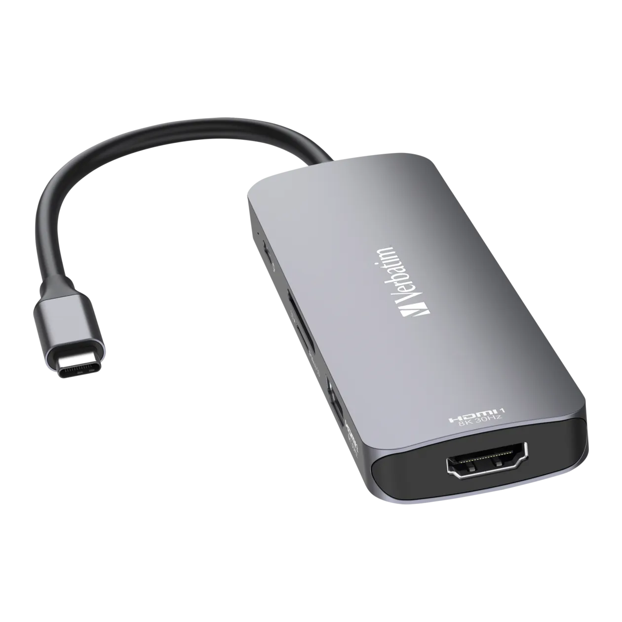 Verbatim USB-C Pro 8 Port Multiport-Hub, Grau