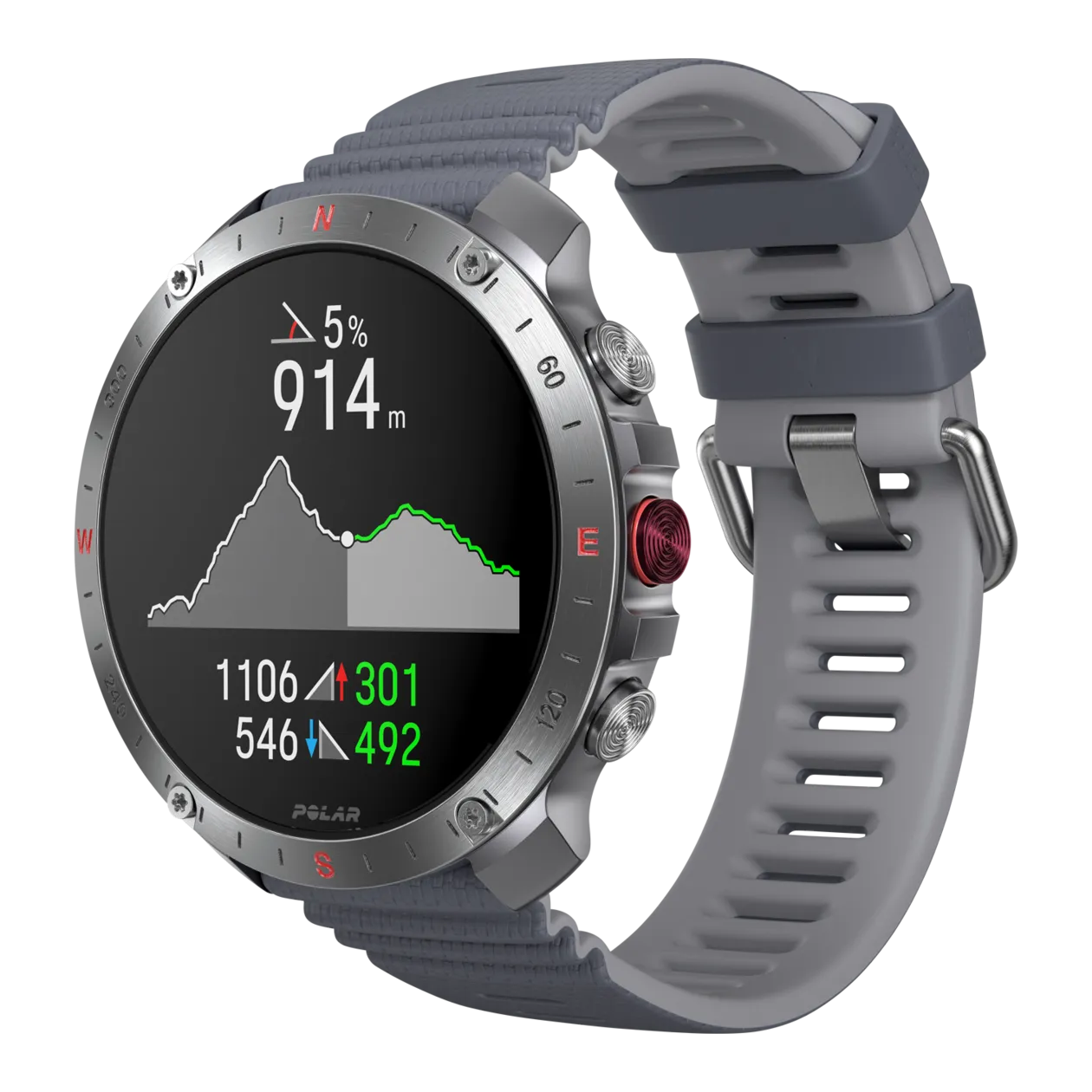 Polar Grit X2 Pro Montre connectée multisport GPS, Stone Grey