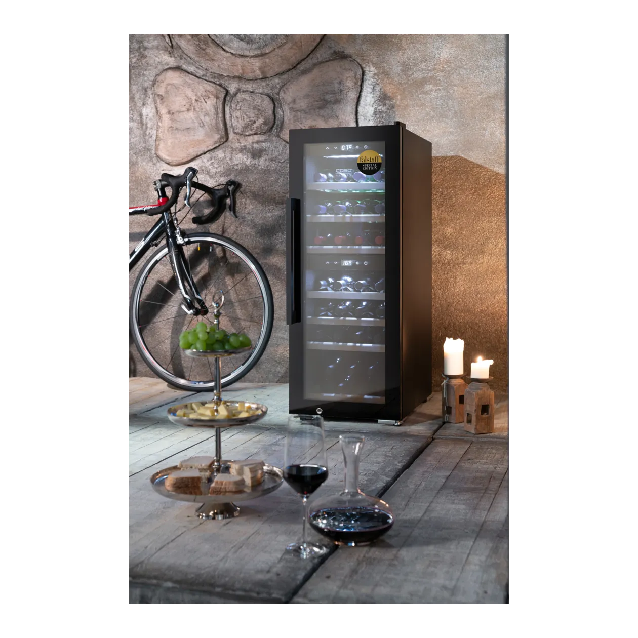 CASO Design WineExclusive 38 Smart Wine Cooler, Black