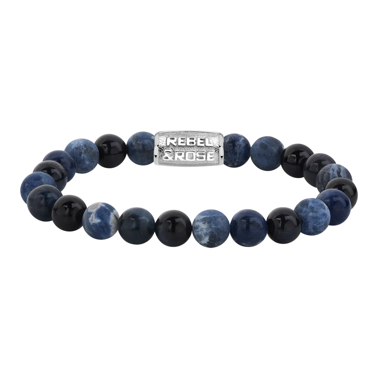 Rebel & Rose Tiger Blue Rocks Bracelet pour homme, L, bleu