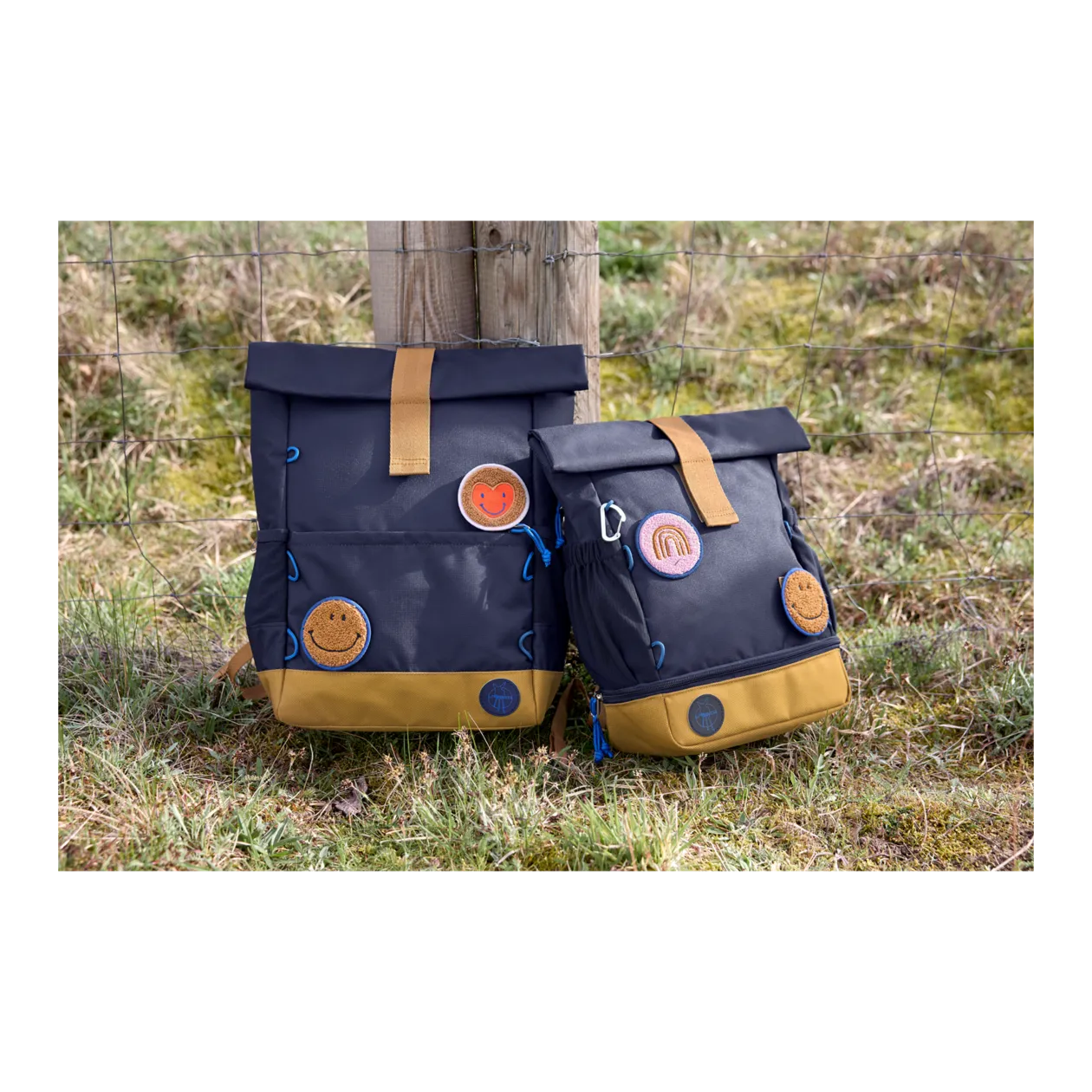 LÄSSIG Little Gang Mini Rolltop Children's Backpack, Navy