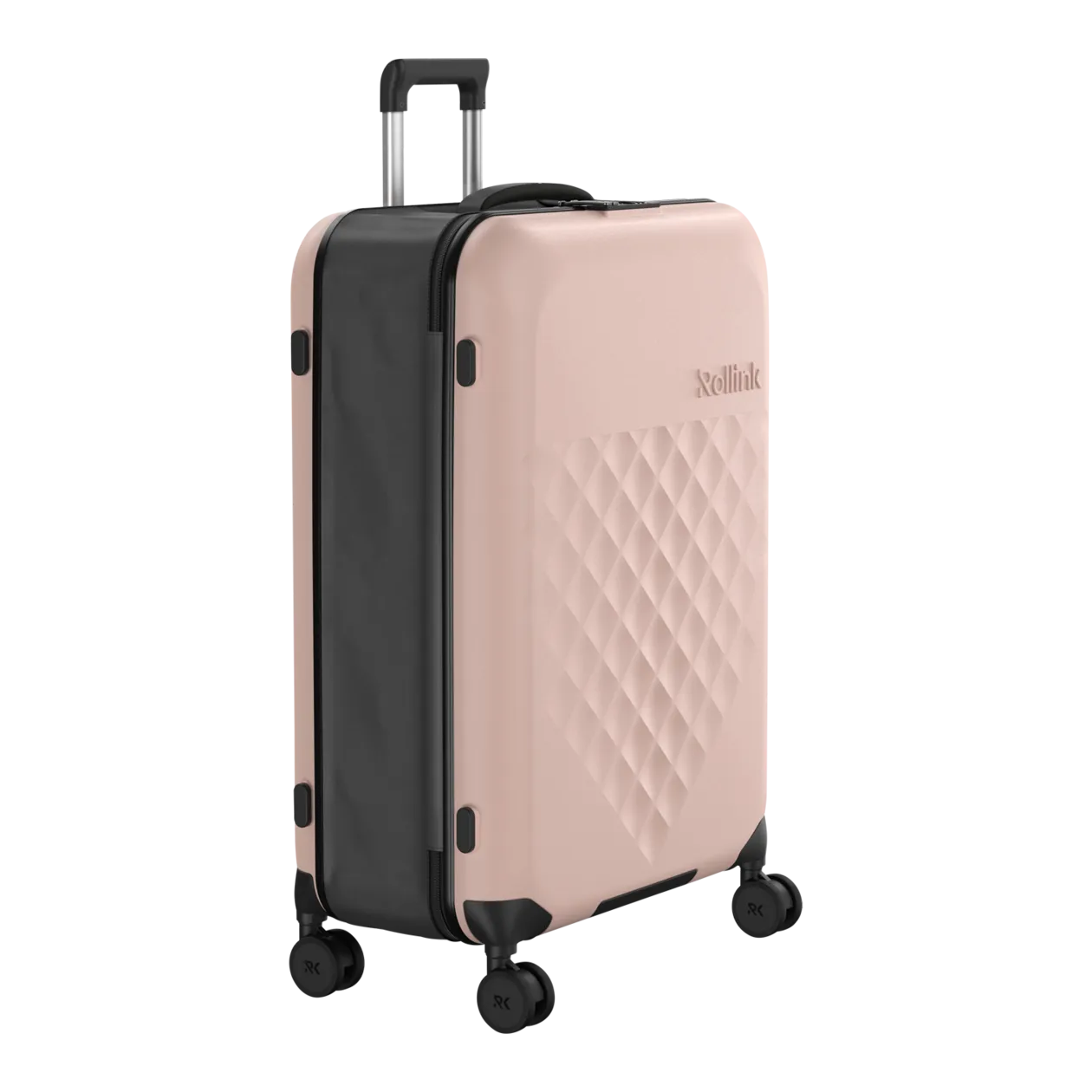 Rollink VEGA360 Valise à roulettes L (pliable), Rose Smoke