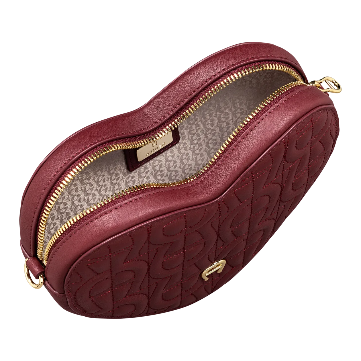 AIGNER Heart Pouch, Burgundy