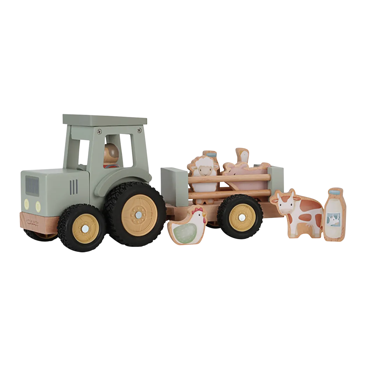 Little Dutch Little Farm Trattore con rimorchio Set di gioco