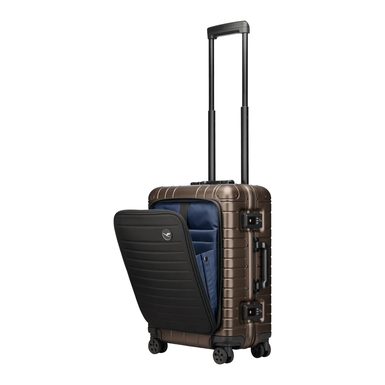 Lufthansa Aluminium Collection First Class Edition Trolley S mit Vortasche, Bronze