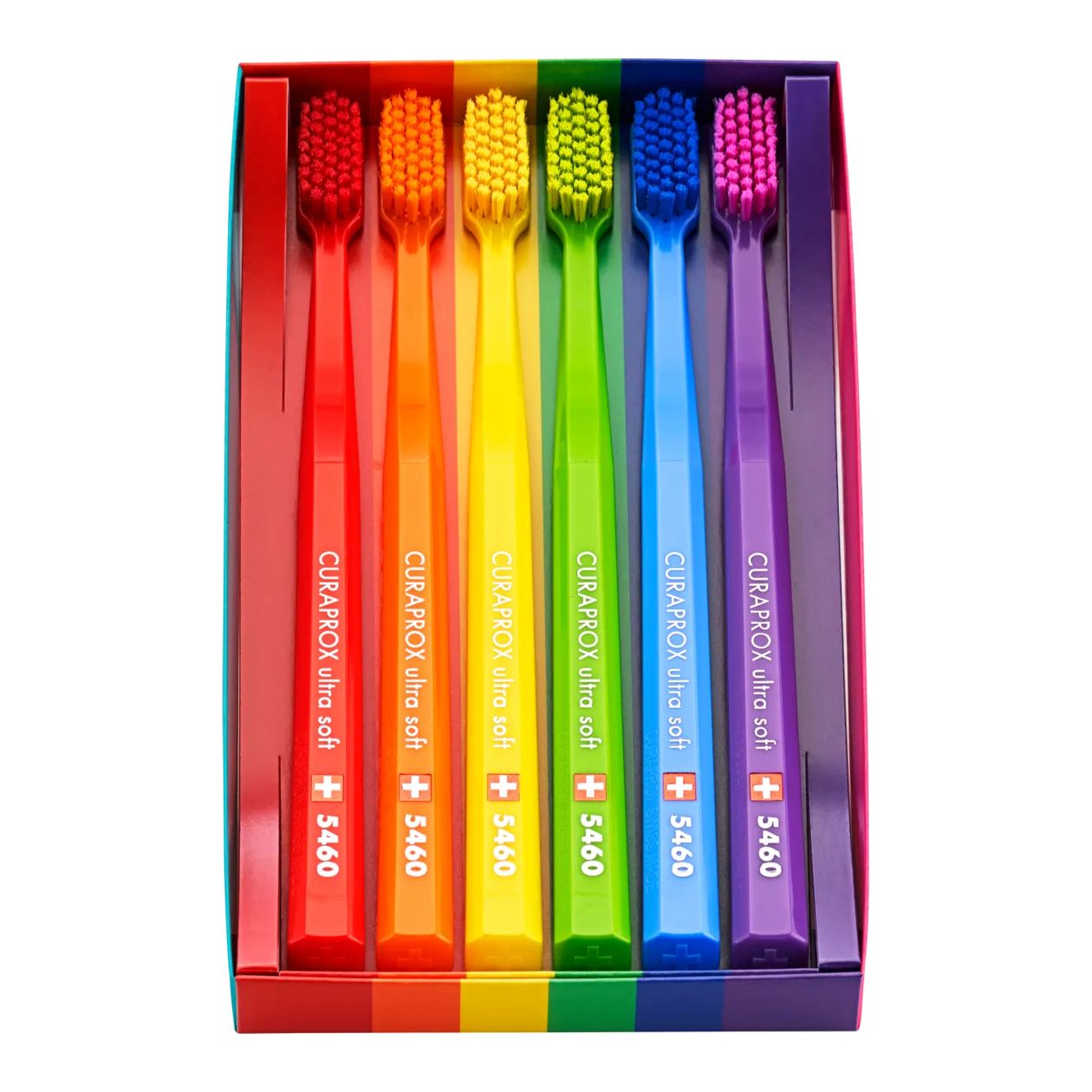 CURAPROX CS 5460 Ultra Soft Rainbow Edition Toothbrush Set, Set of 6