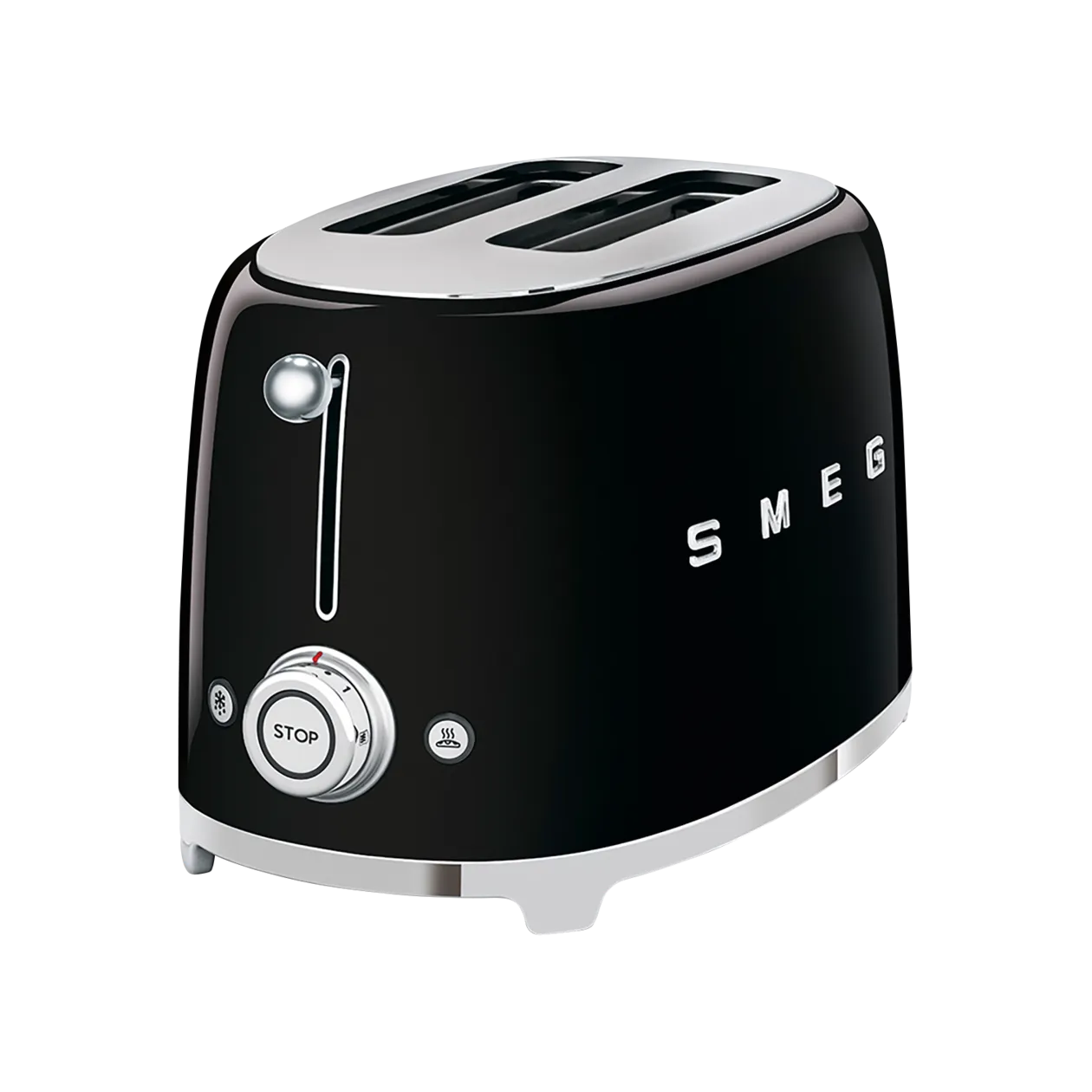 SMEG 50's Retro Style TSF01 Grille-pain, noir + support à viennoiseries