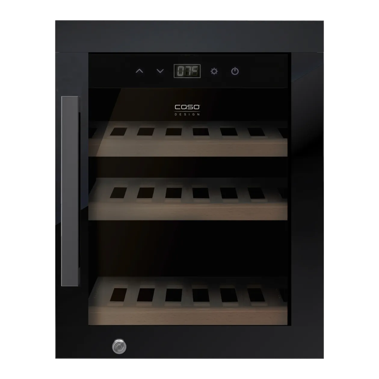 CASO Design WineExclusive 12 Weinkühlschrank, Schwarz