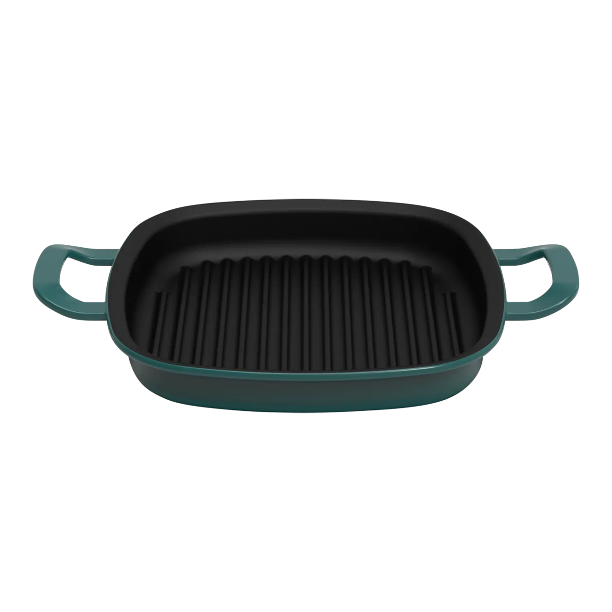 Fissler Original-Profi Collection® Poêle à griller en fonte, carrée, 26 x 26 cm, vert émeraude