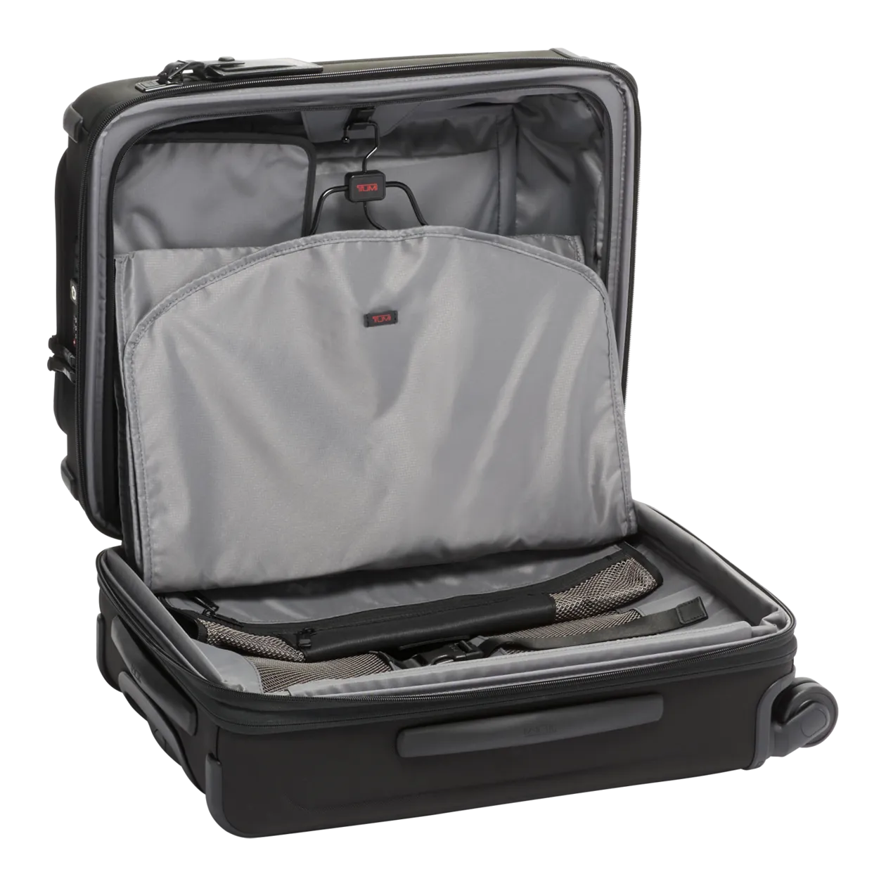 TUMI Alpha X Continental Dual Access Carry-On Trolley da cabina, 4 ruote, nero