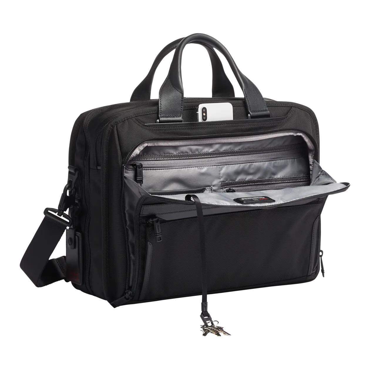 TUMI Alpha Organizer Brief Briefcase, Black