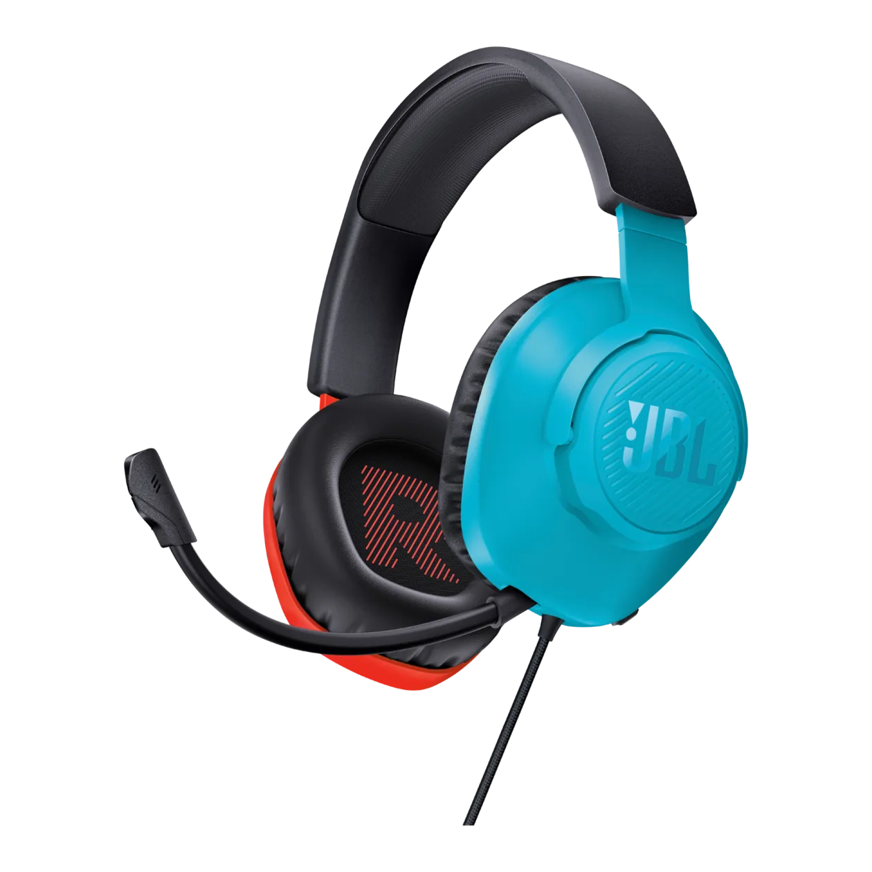 JBL Quantum 100 N Over-Ear-Gaming-Headset, Rot/Blau