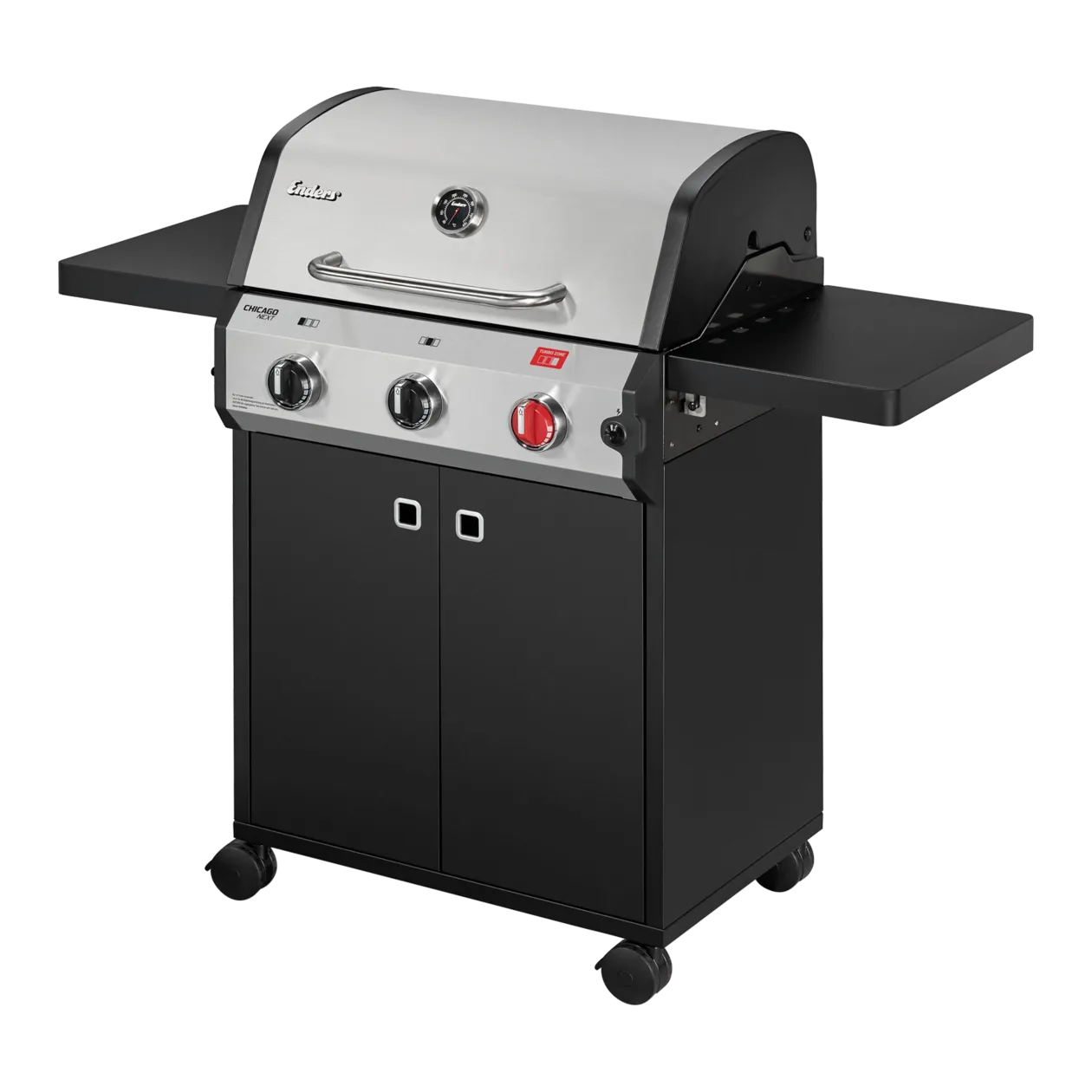 Enders Chicago Next 3 R Turbo Barbecue a gas, nero