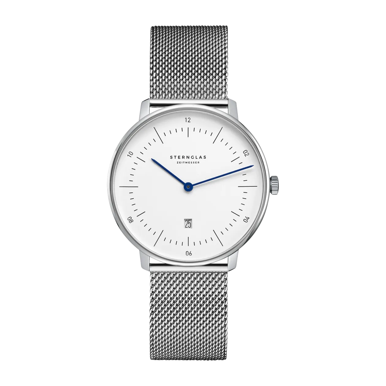 Sternglas NAOS XS Wristwatch, Silver-coloured / White