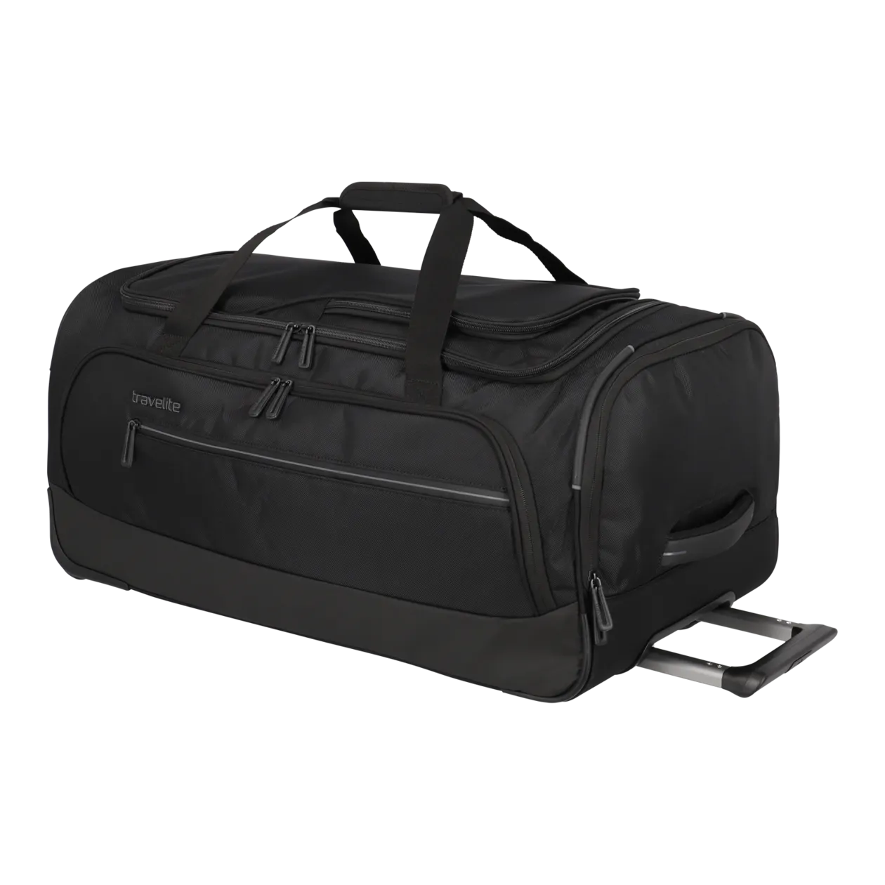 travelite Crosslite Rollenreisetasche M, 2-Rad, Schwarz