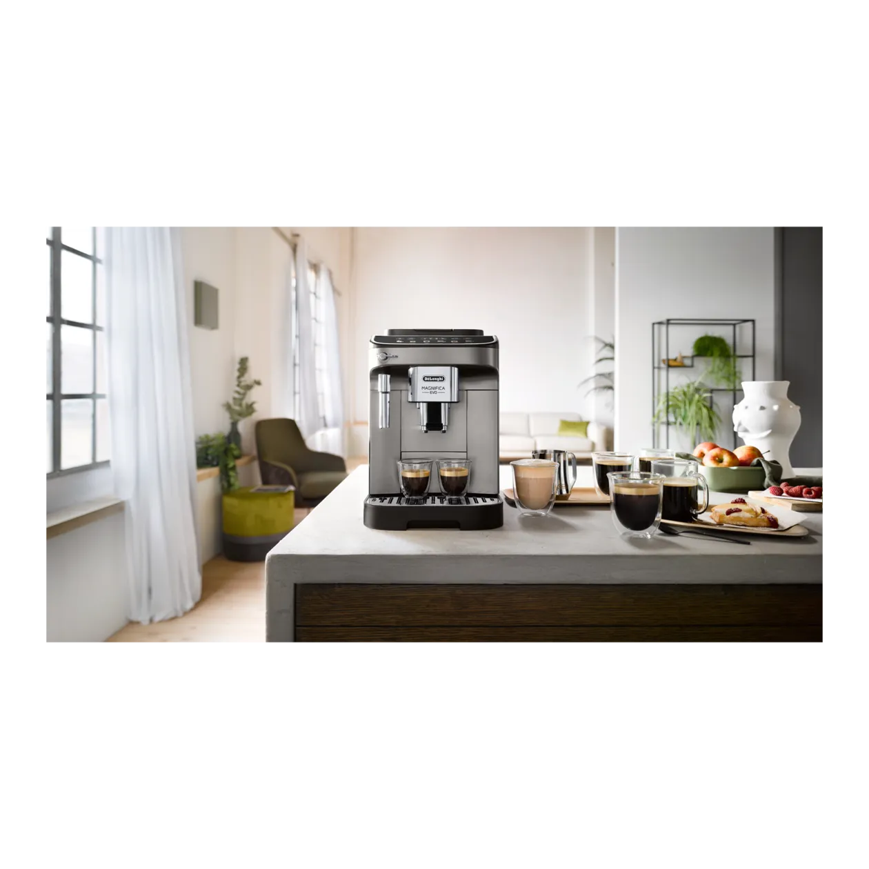 De'Longhi Magnifica Evo ECAM 290.42.TB Automatic Coffee Machine, Titanium/Black