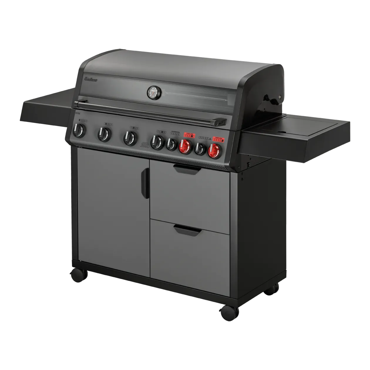 Enders Hyde 6 SIKR Turbo™ II Barbecue a gas, nero/grigio