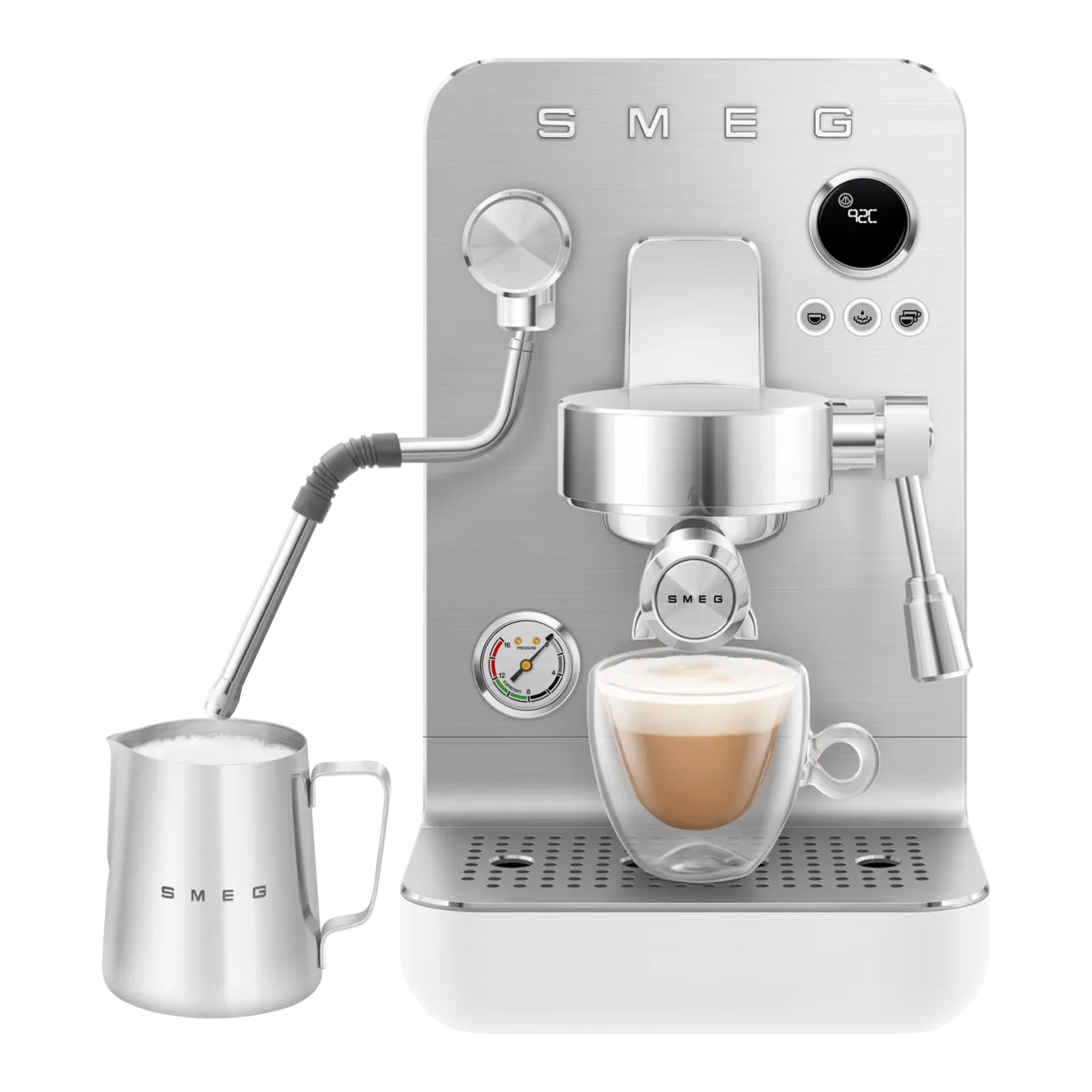 SMEG Minipro Espresso Machine, White Matt